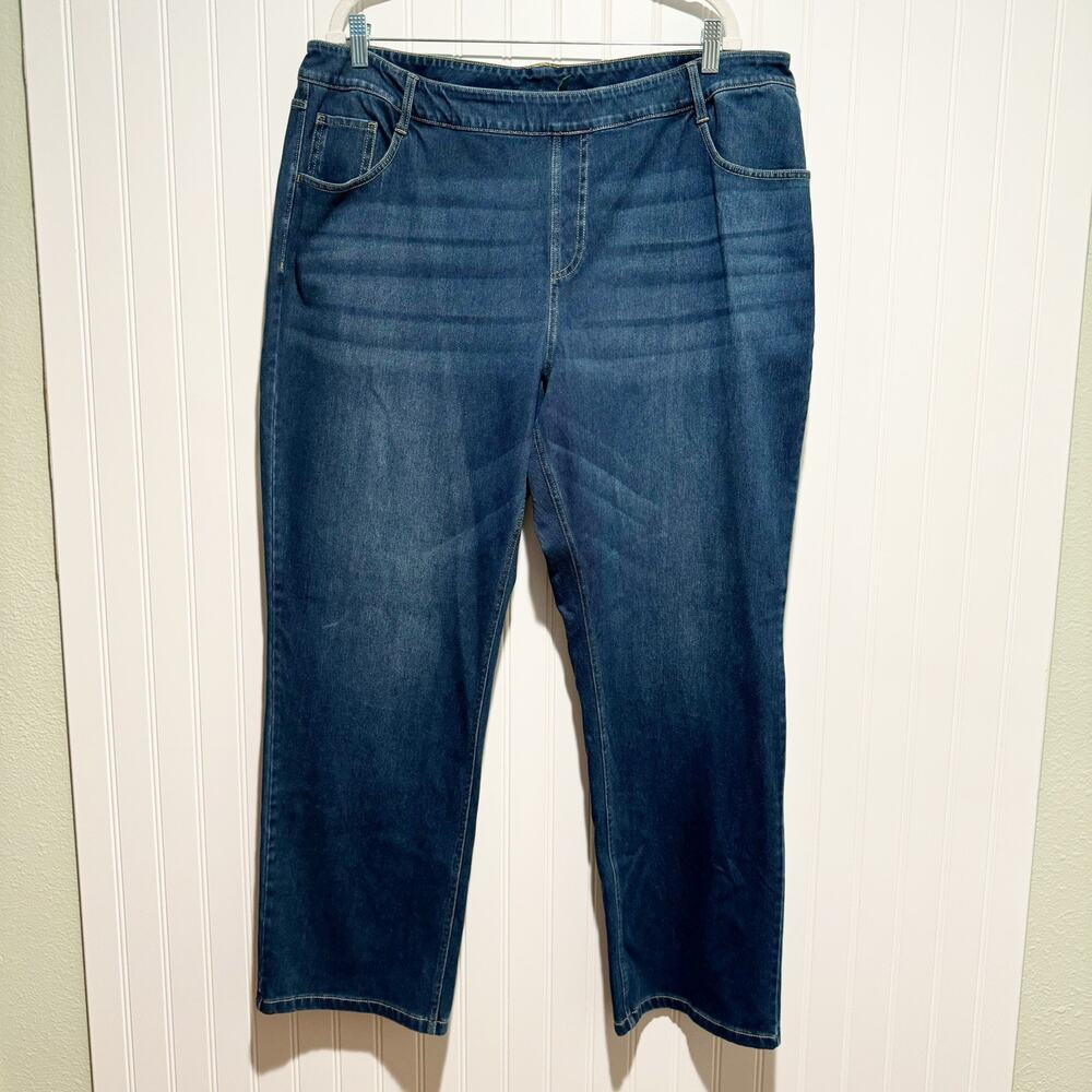 Halara High Waisted Straight Leg Pocket Jeans Plus Size 2X - Picture 2 of 6